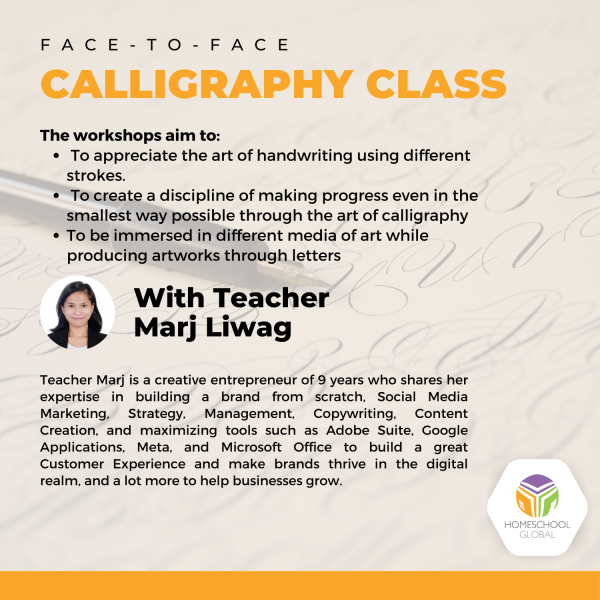 Calligraphy Class with Teacher Marj